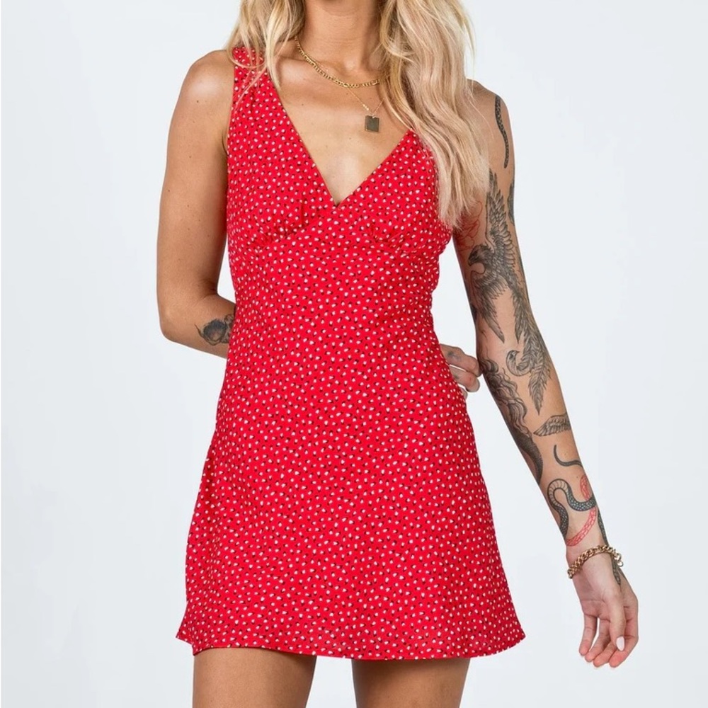 • PRINCESS POLLY NELLIE RED MINI DRESS • WORN ONCE!!